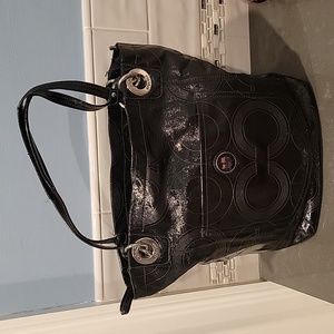 COACH VINTAGE PATENT SIGNATURE TOTE Like NWOT